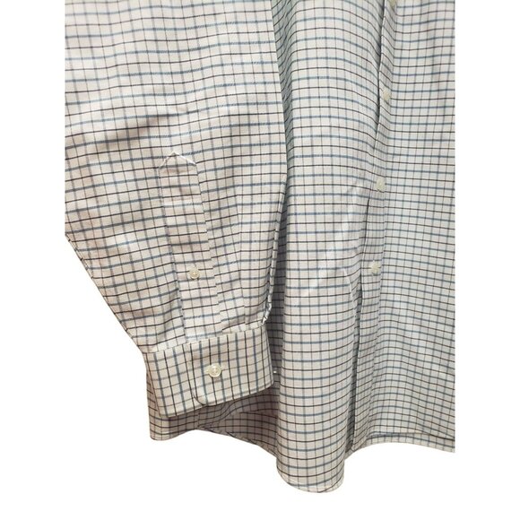 L.L. Bean Plaid Wrinkle-Resistant Button-Down Shirt 100% Cotton Size 17.5-36 - Picture 8 of 8